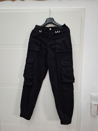 Stoffhose jeans schwarz mit - schwarz,
